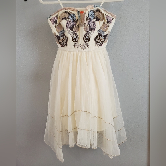 Free People Floral Bodice Mini dress, size 4 - Picture 2 of 8